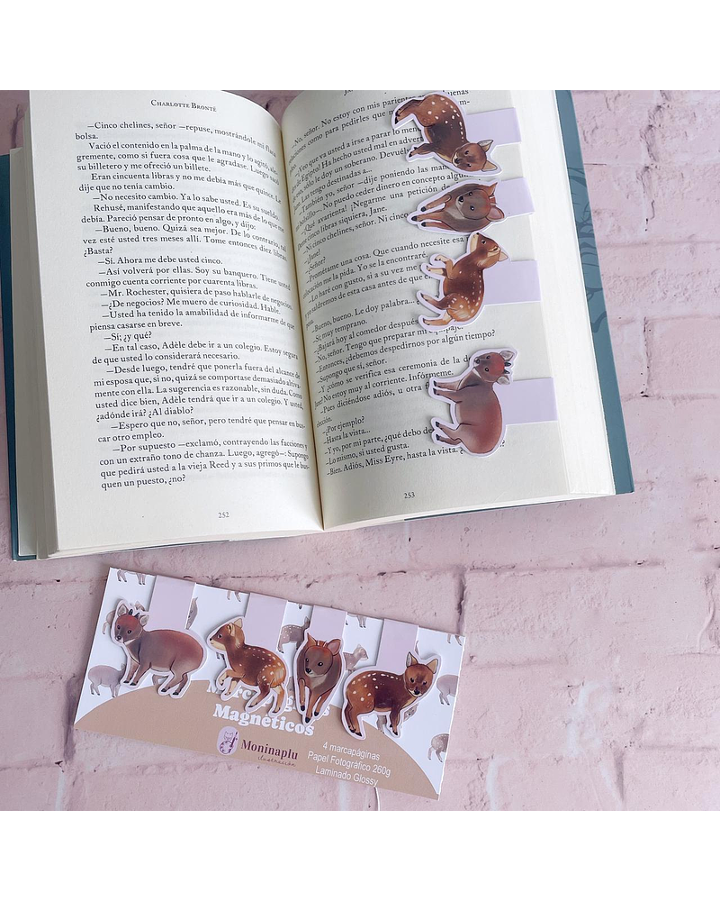 Marcapáginas Magnéticos Pudú | Papelería Ilustrada Chilena