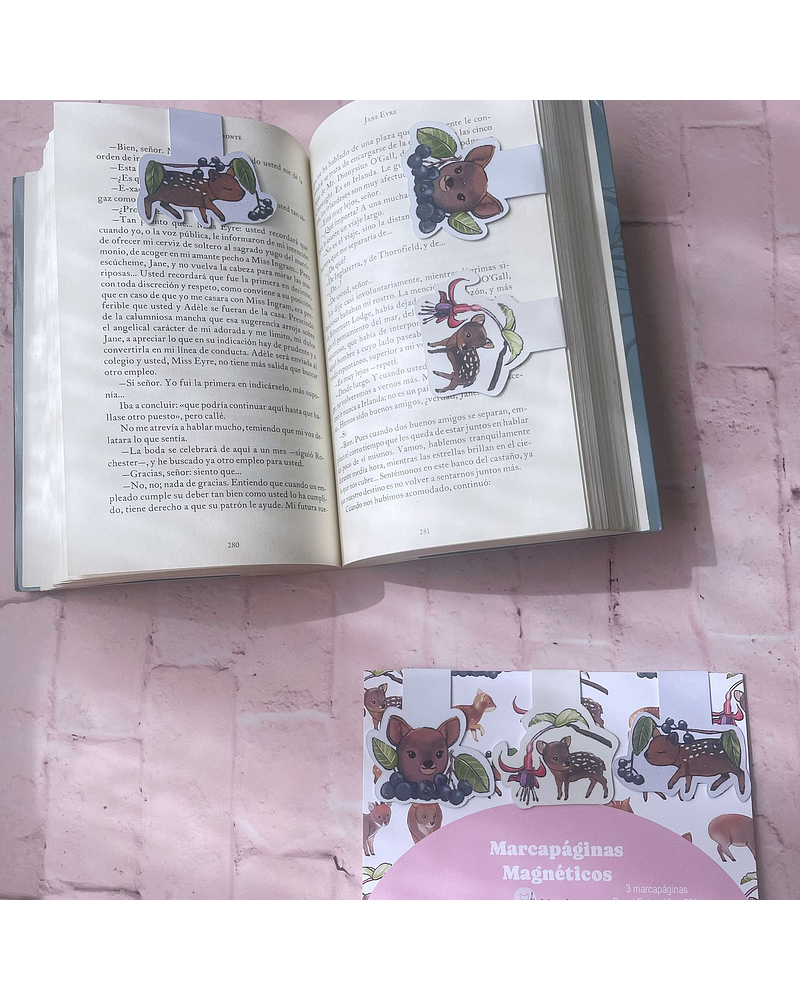 Marcapáginas Magnéticos Pudú diseño Chilco y Maqui | Papelería Ilustrada Chilena