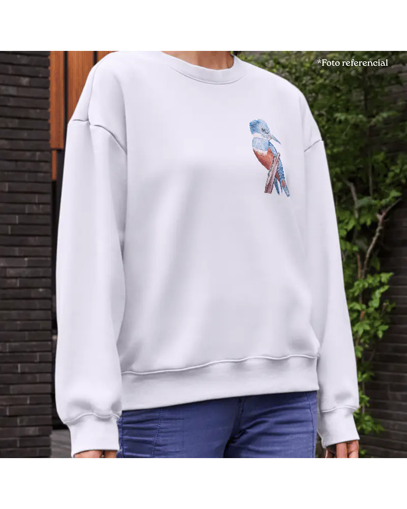 Polerón Polo Estampado Martín Pescador Acuarela