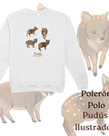 Poleron Polo estampado pudus ilustrados