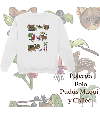 Polerón Polo Estampado Pudús Maqui y Chilco
