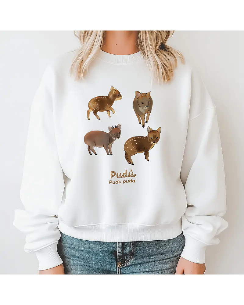 Poleron Polo estampado pudus ilustrados