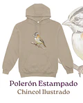 Poleron Canguro estampado Chincol Ilustrado