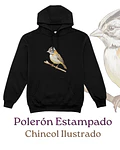 Poleron Canguro estampado Chincol Ilustrado