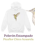 Poleron Canguro estampado Picaflor Chico Acuarela