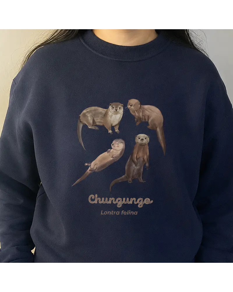 Poleron Polo estampado Chungungos Ilustrados, fauna chilena