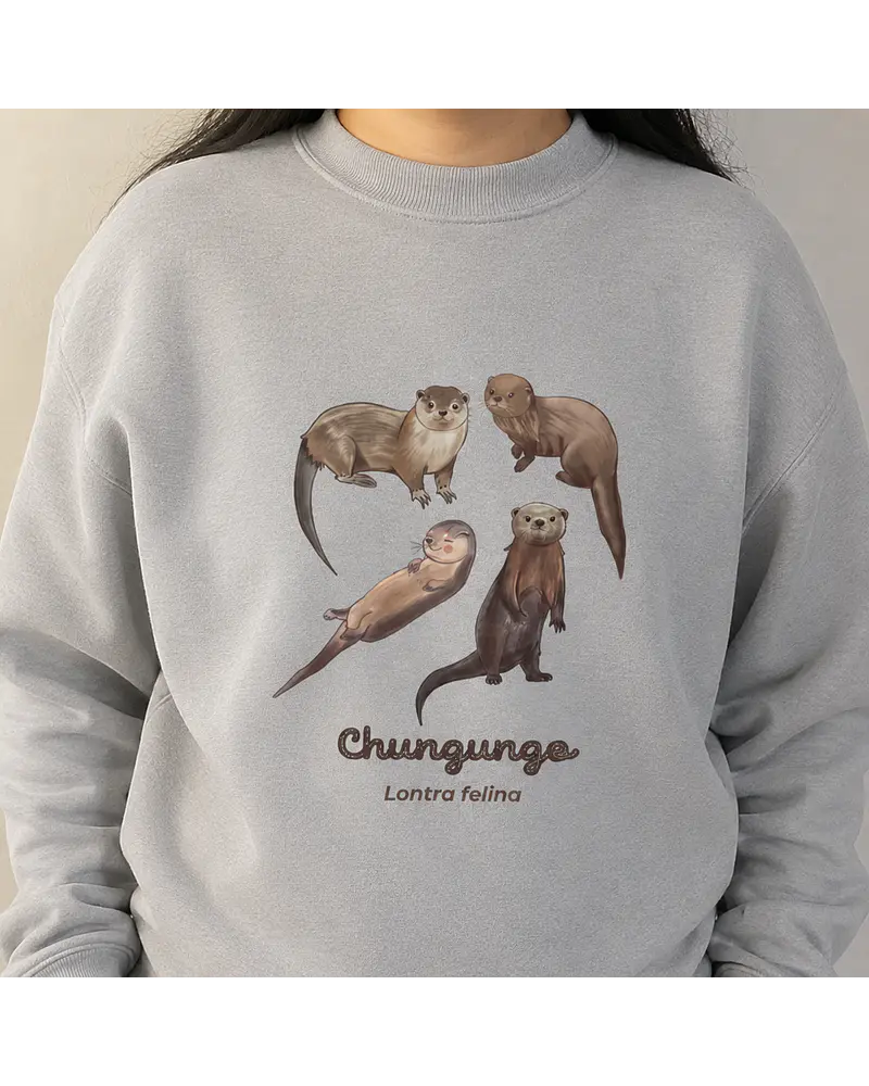 Poleron Polo estampado Chungungos Ilustrados, fauna chilena