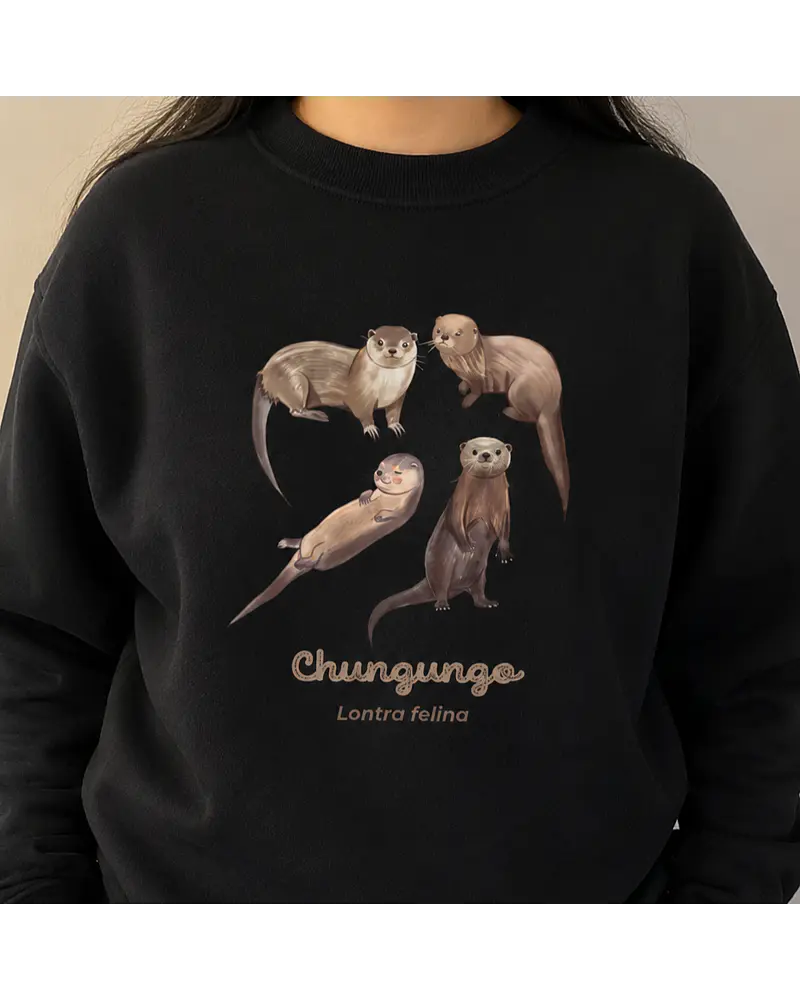 Poleron Polo estampado Chungungos Ilustrados, fauna chilena