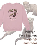 Poleron Polo estampado Chungungos Ilustrados, fauna chilena
