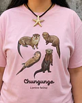 Polera de algodón Estampada Chungungos Ilustrados, fauna chilena