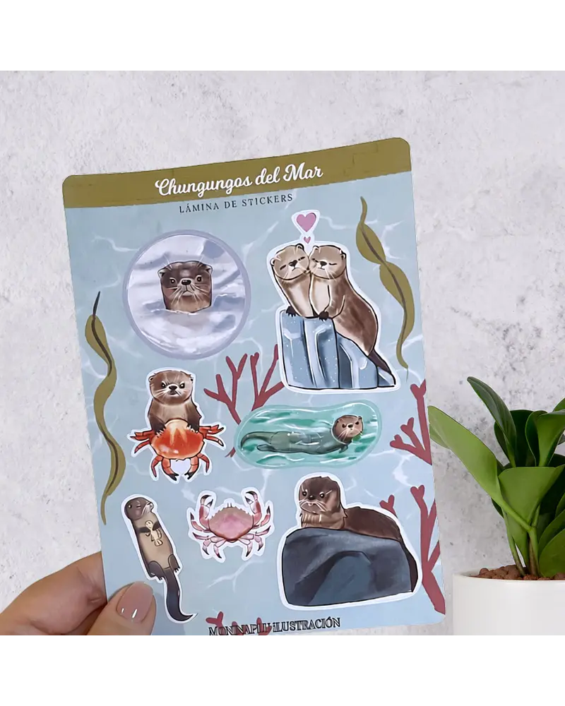 Hoja de stickers Chungungos del mar