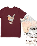 Polera de algodón Estampada Chucao Acuarela 