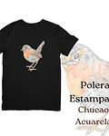 Polera de algodón Estampada Chucao Acuarela 
