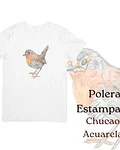 Polera de algodón Estampada Chucao Acuarela 