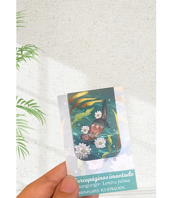 Marcapáginas magnético Chungungos flores 