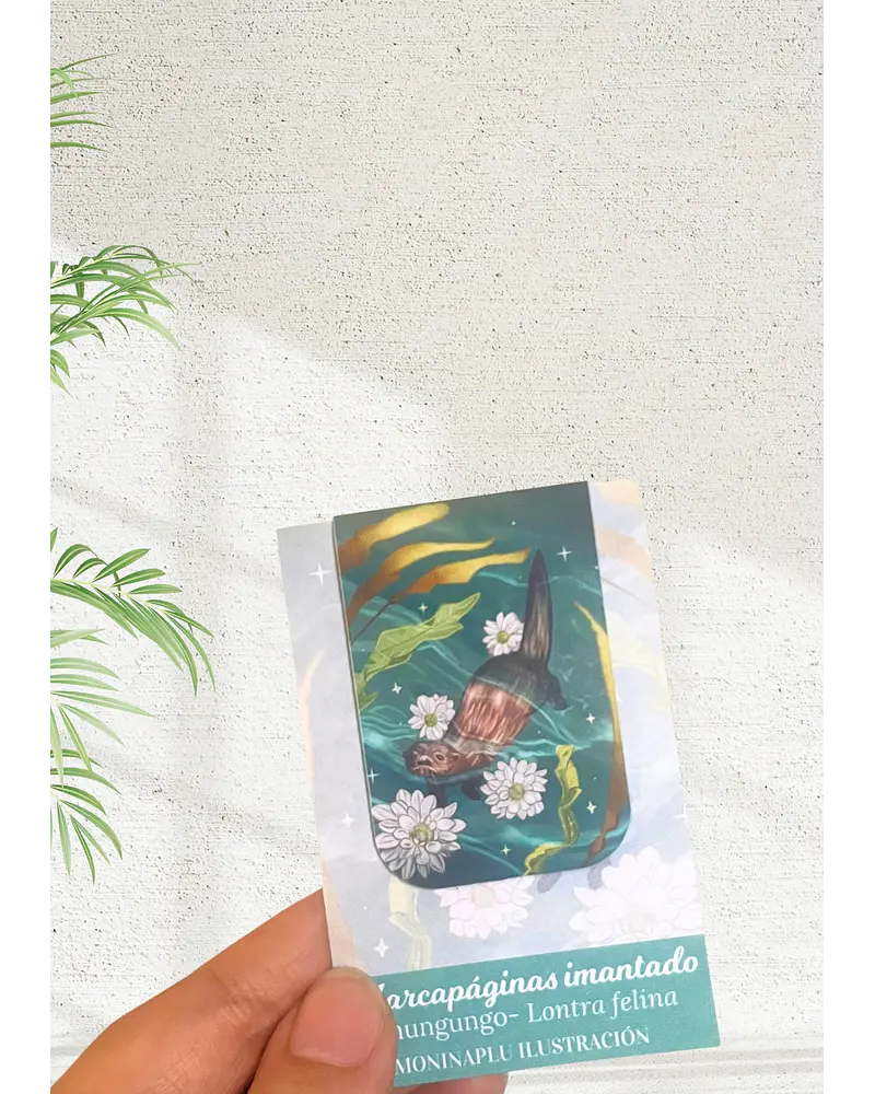 Marcapáginas magnético Chungungos flores 