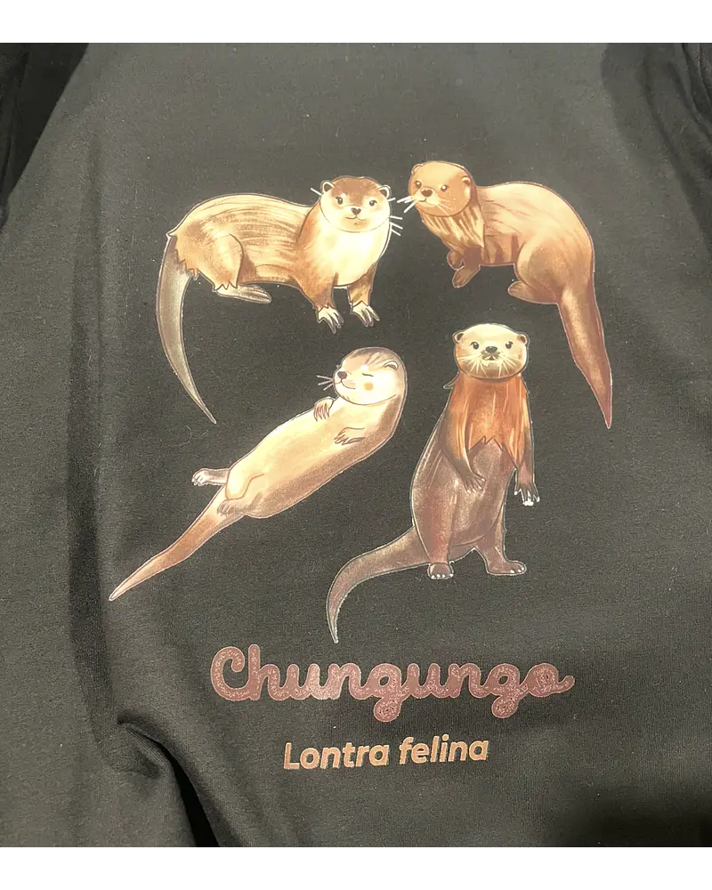 Polera de algodón Estampada Chungungos Ilustrados, fauna chilena
