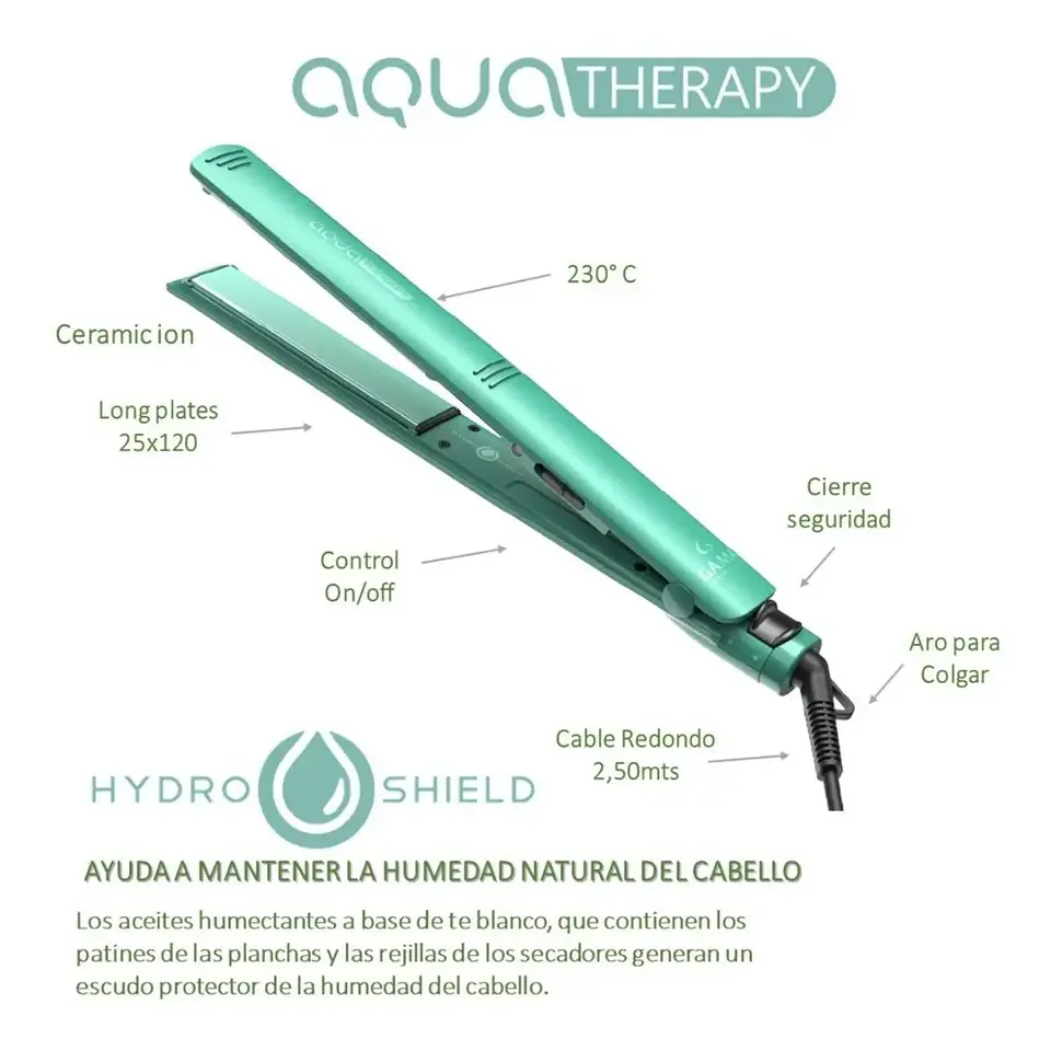 GA.MA Elegance Aqua Therapy Plancha de Cabello 2