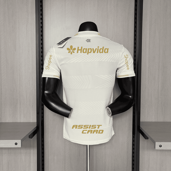 Camisa Flamengo Branca e Dourada – versão jogador - TODOS PATROCINIOS  2