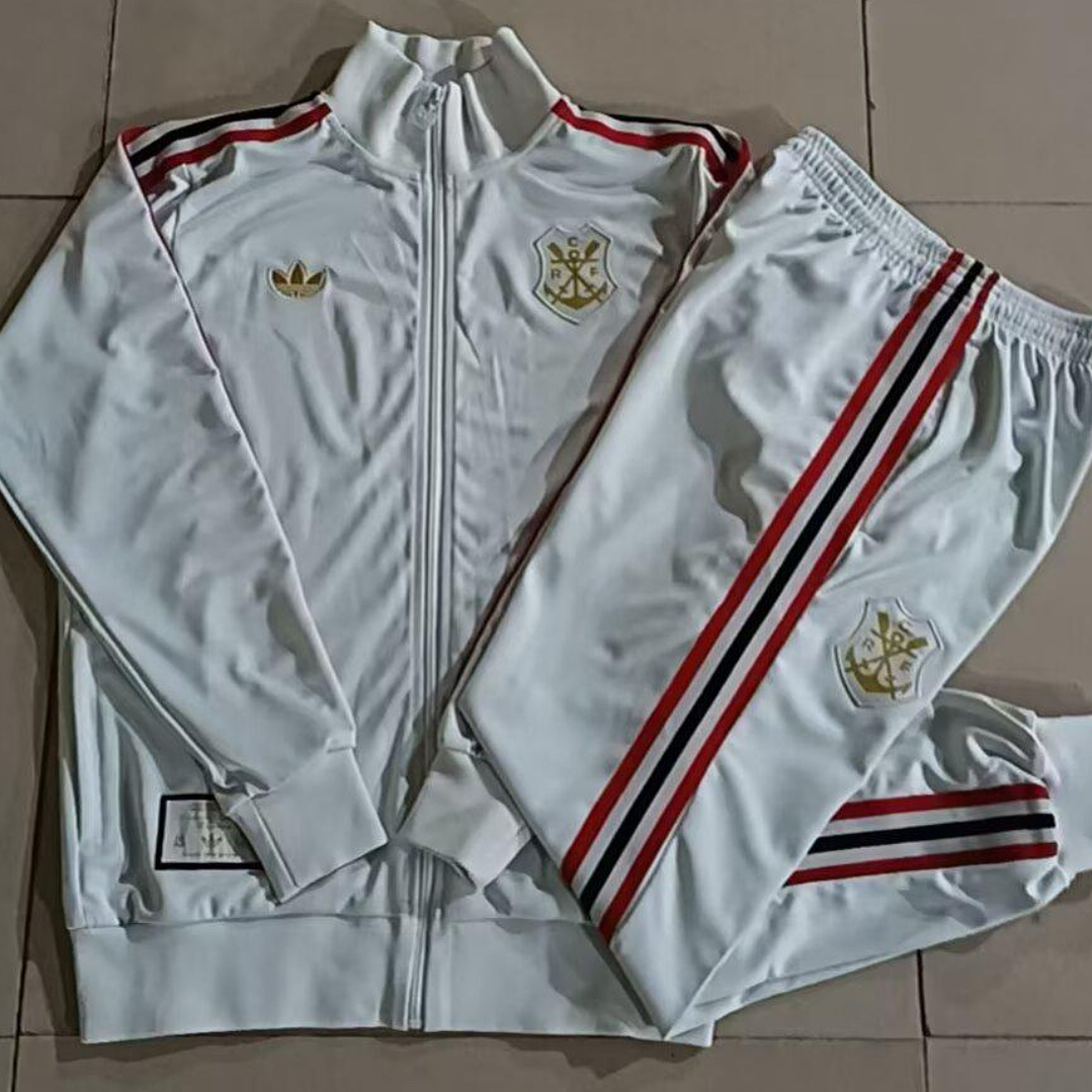 CONJUNTO TREINO ICON FLAMENGO DOURADO BRANCO  2
