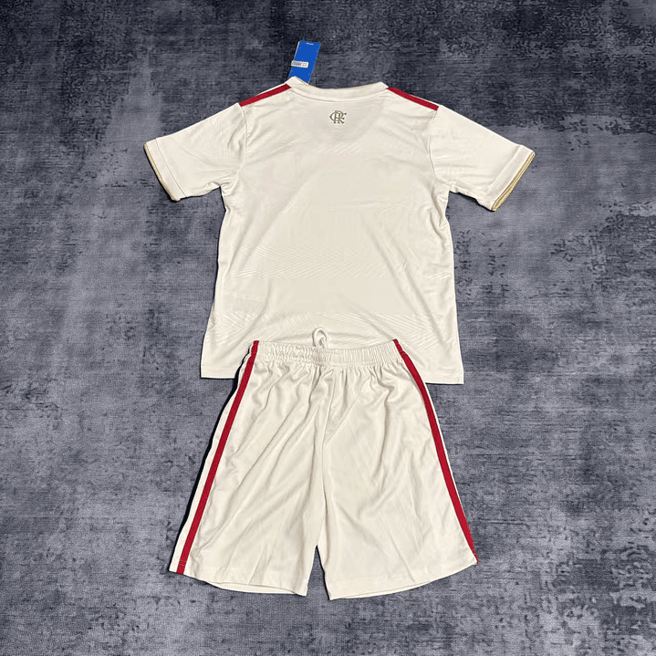 CONJUNTO INFANTIL FLAMENGO 2025 DOURADA branca 2