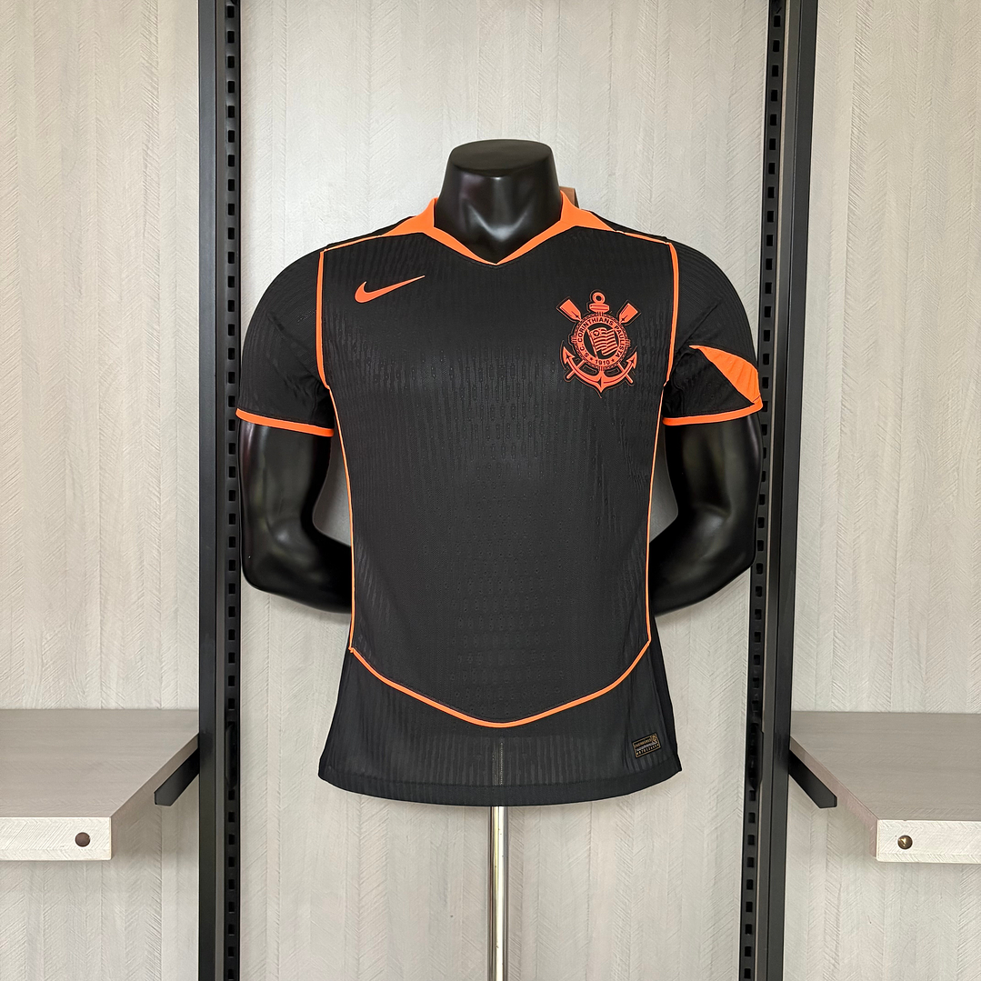 Camisa Corinthians Versão Jogador 25/26. - Preta e Laranja 1