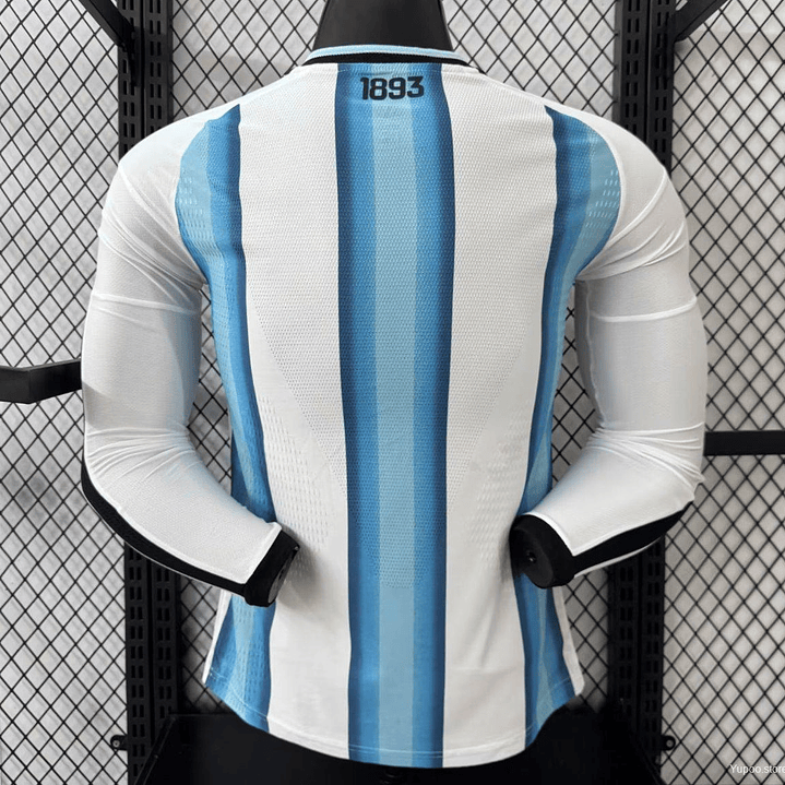 ARGENTINA MANGA LONGA com PATCH - Player Version 2026 Argentina Home Long Sleeve Jersey 2