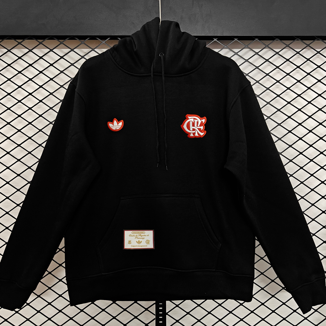 MOLETON FLAMENGO CANGURU PRETO 1