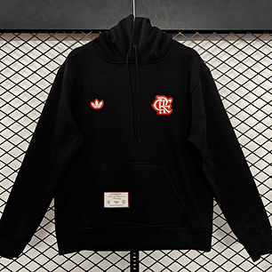 MOLETON FLAMENGO CANGURU PRETO