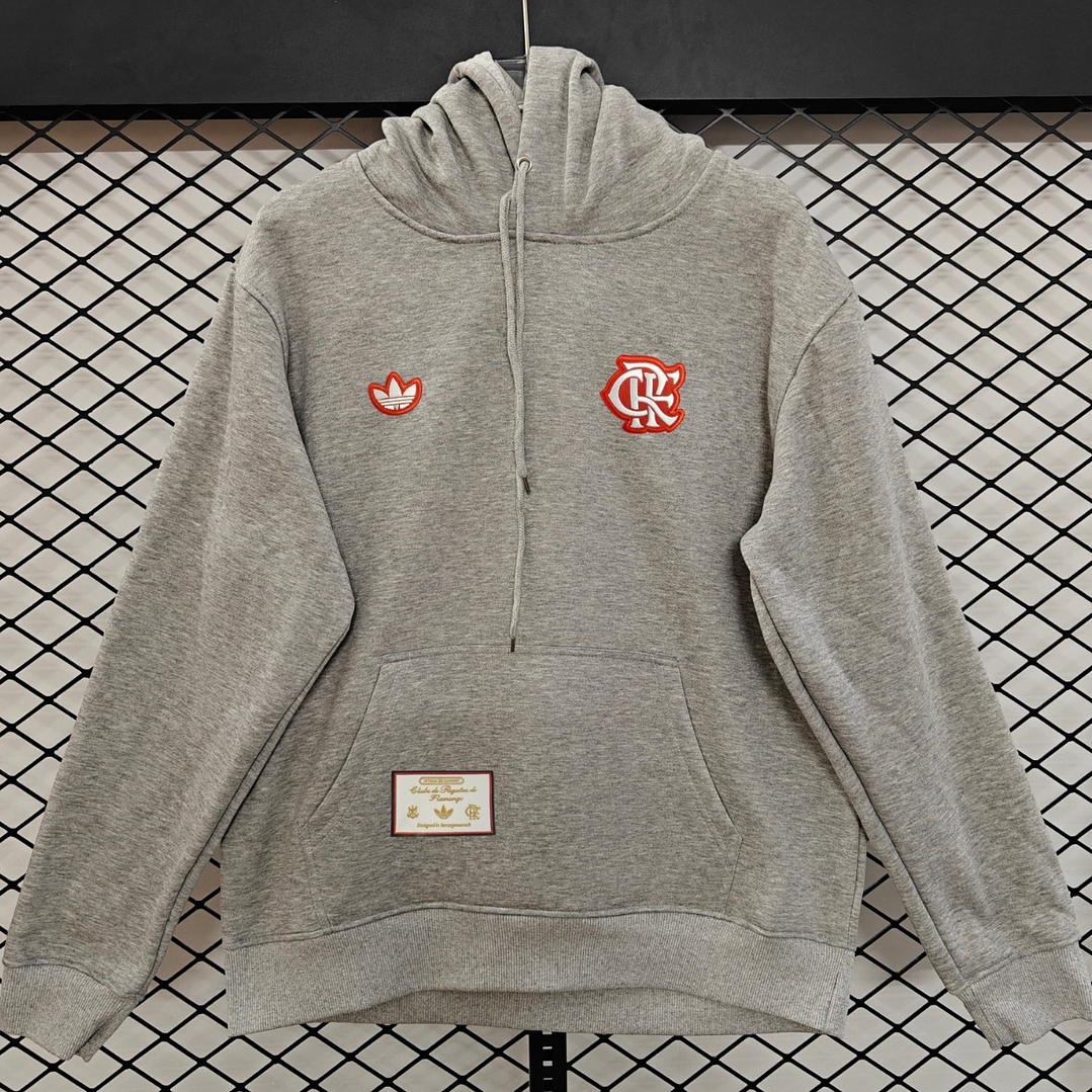 MOLETON FLAMENGO CANGURU CINZA 1