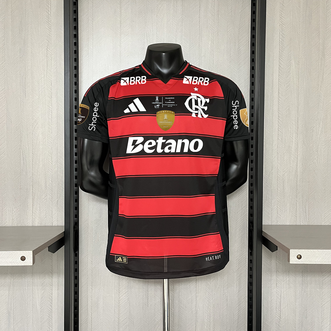 Camisa versão jogador flamengo 25/26 -  TODOS PATROCIONIOS PLAYER VERSION - patch libertadores 1
