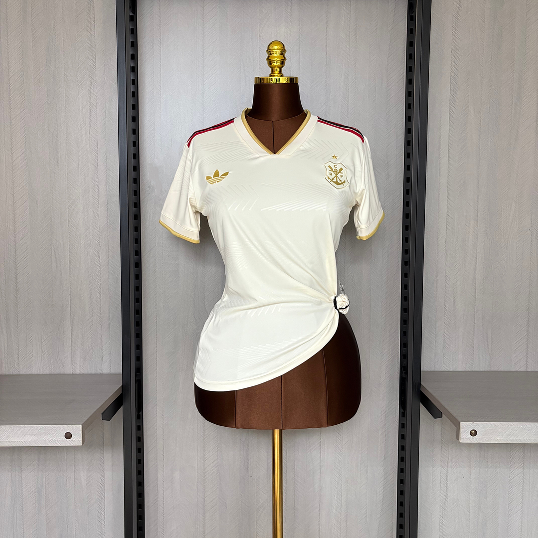 CAMISA FLAMENGO FEMININA  3 - BRANCA E DOURADA - 25/26 1