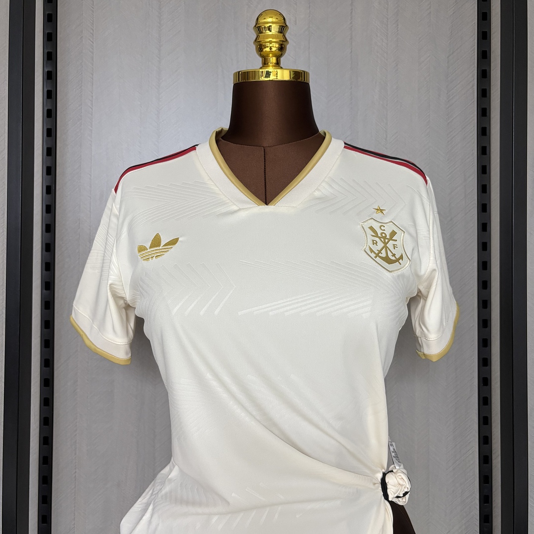 CAMISA FLAMENGO FEMININA  3 - BRANCA E DOURADA - 25/26 4