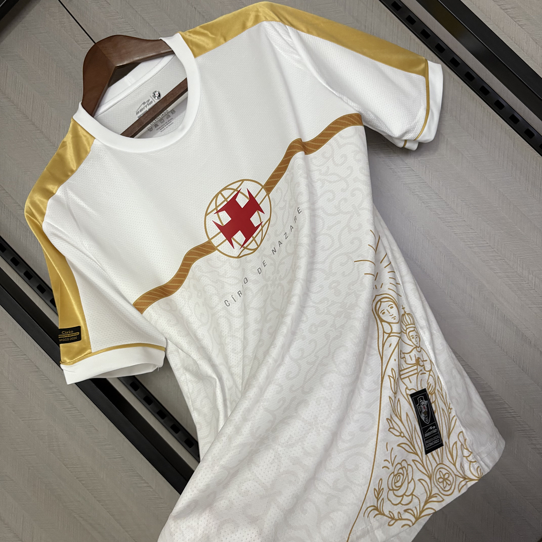 Camisa Vasco 25/26 - Branca e Dourada - Cirio de Nazaré 4