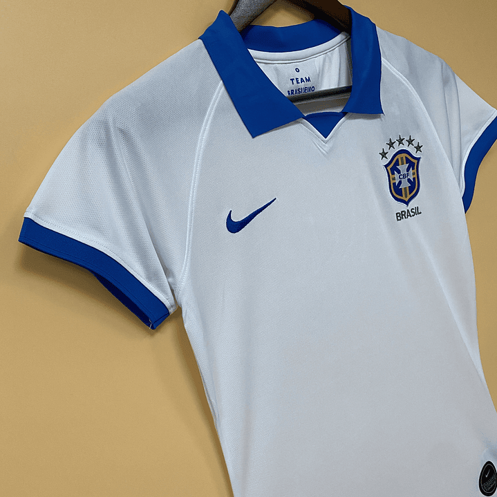 Camisa Seleção Brasil Feminina Branca Retrô 2019/2020 2