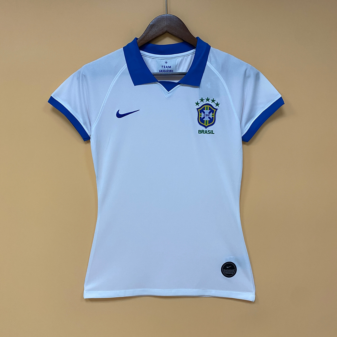 Camisa Seleção Brasil Feminina Branca Retrô 2019/2020 1