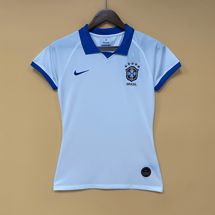 Camisa Seleção Brasil Feminina Branca Retrô 2019/2020 1