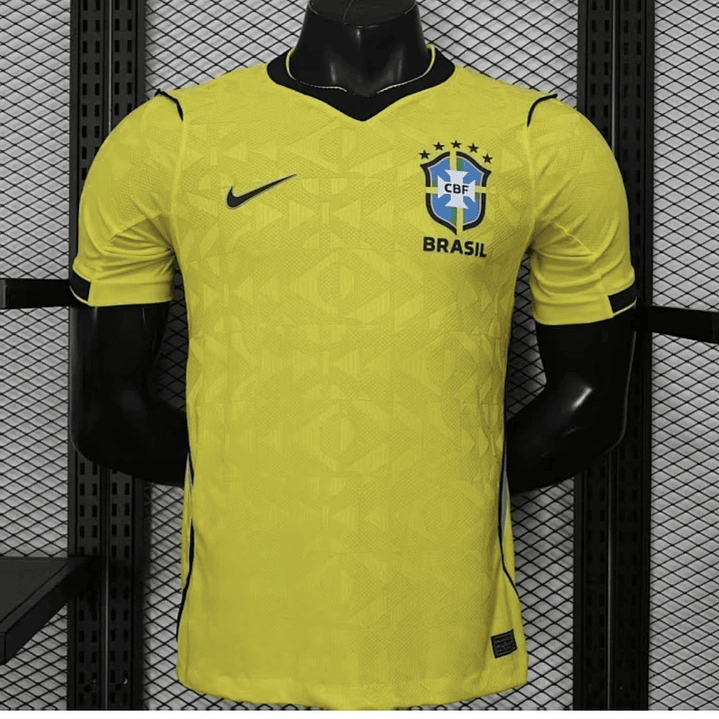 CAMISA SELEÇÃO BRASILEIRA 25/26 - brasil copa do mundo 2026 - versão jogador (SLIM FIT) - detalhe bandeira 1