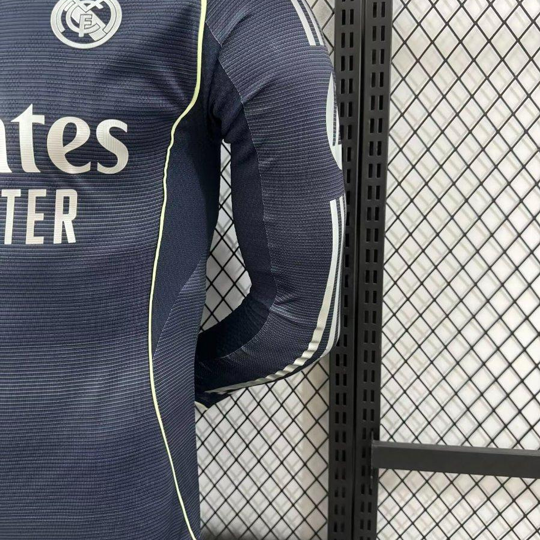 ⚪⚫ Player Version 25/26 Real Madrid Away Long Sleeve Jersey 2