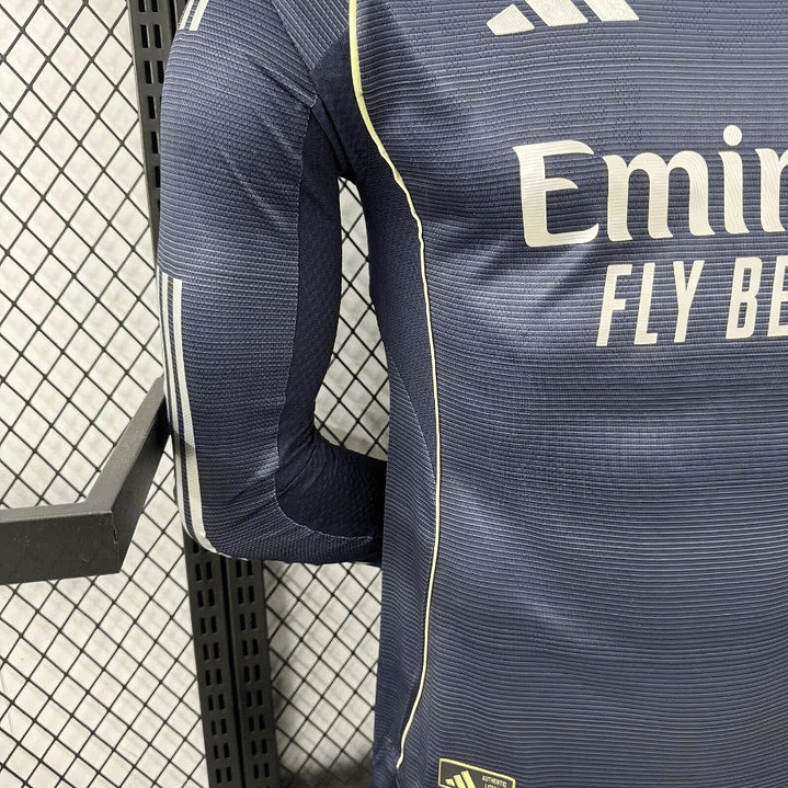 ⚪⚫ Player Version 25/26 Real Madrid Away Long Sleeve Jersey 3