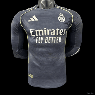 ⚪⚫ Player Version 25/26 Real Madrid Away Long Sleeve Jersey