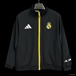 25/26 Real Madrid Marvel Black Full Zipper Windbreaker