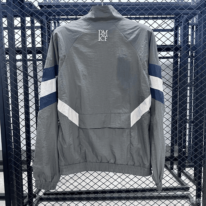 🖤⚡ 25/26 Real Madrid Grey Full Zipper Windbreaker 2