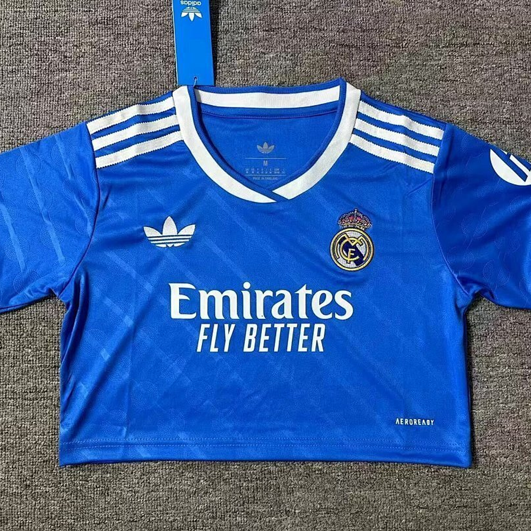 ⚪💖 25/26 Real Madrid Cropped Version 3rd Third Jersey – Mujer 1