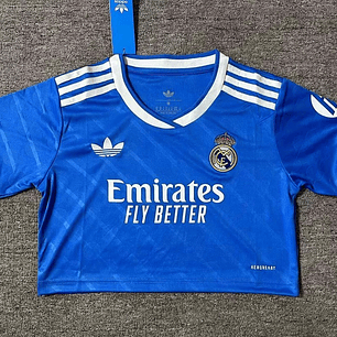 ⚪💖 25/26 Real Madrid Cropped Version 3rd Third Jersey – Mujer