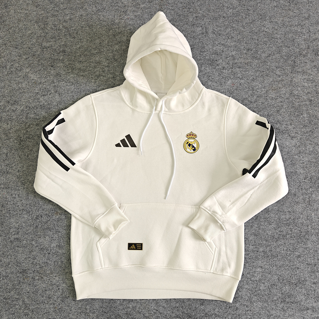 🖤⚡ 25/26 Real Madrid Hoodie Player Version Logo Rubber 1