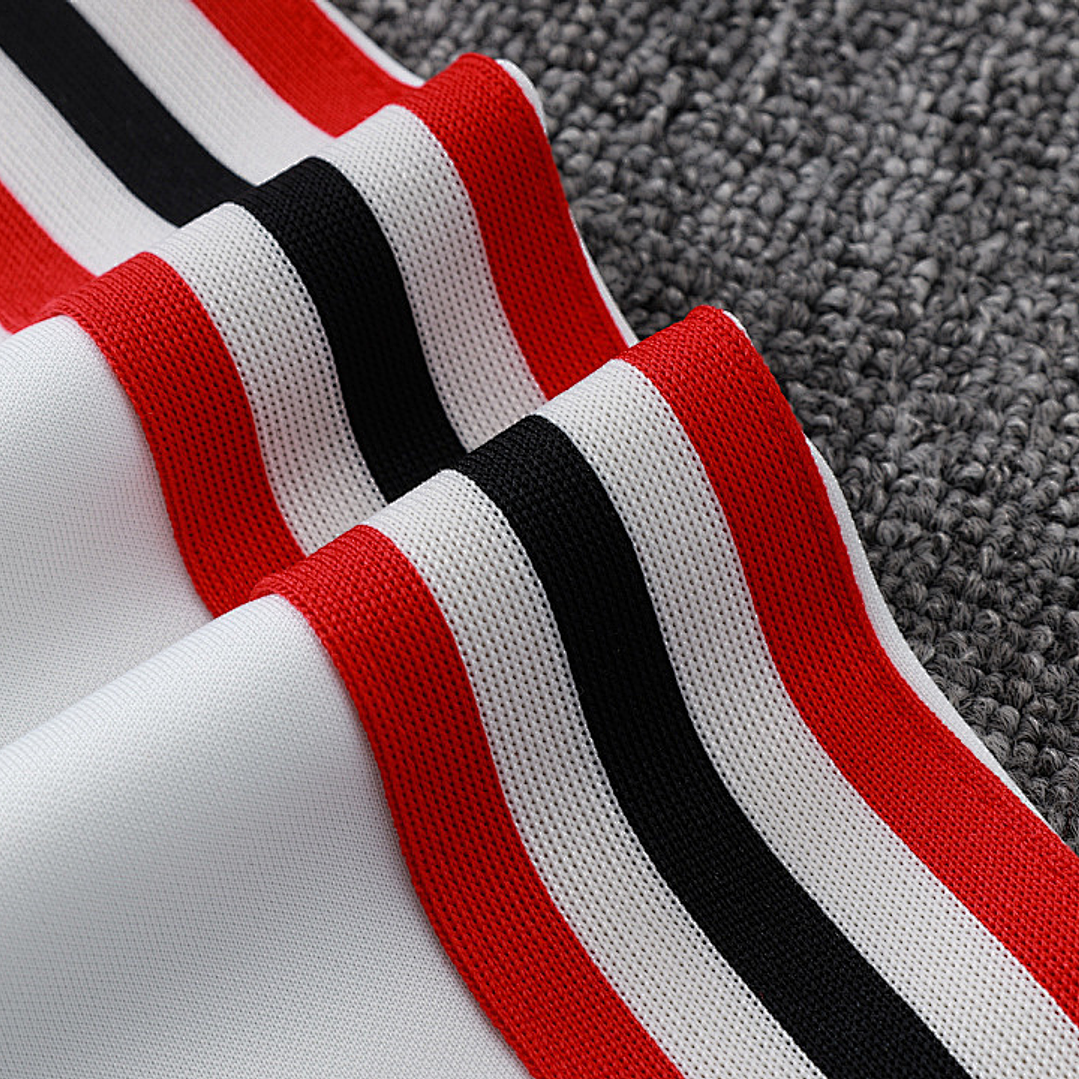 CONJUNTO TREINO ICON FLAMENGO DOURADO BRANCO  2