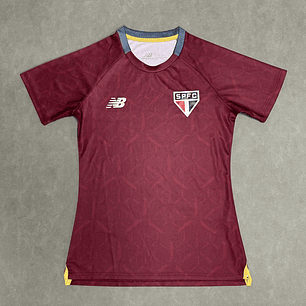 Camisa São Paulo - Versão Feminina 25-26  - bordô - treino