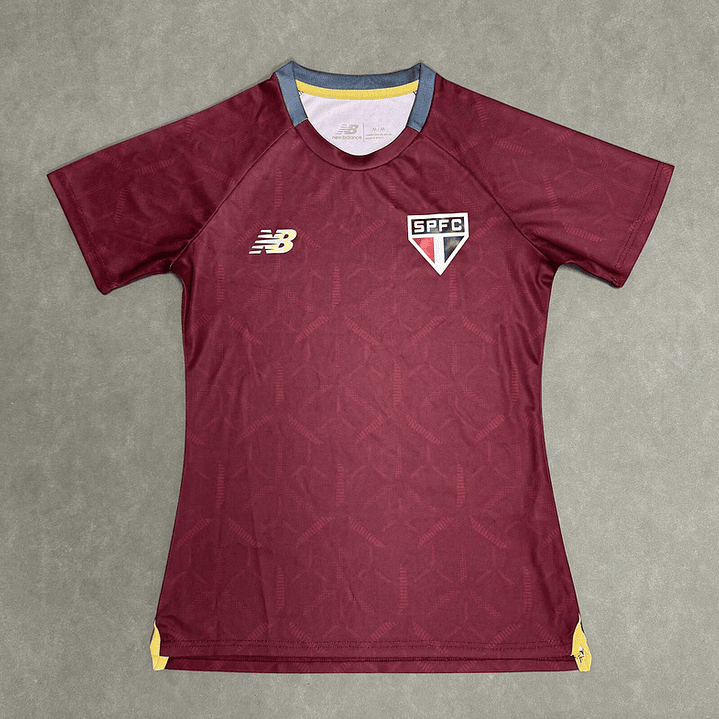 Camisa São Paulo - Versão Feminina 25-26  - bordô - treino 1