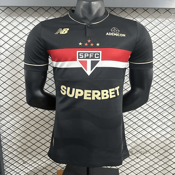 Camisa São Paulo Home - Versão Jogador 25-26 - PRETA 1